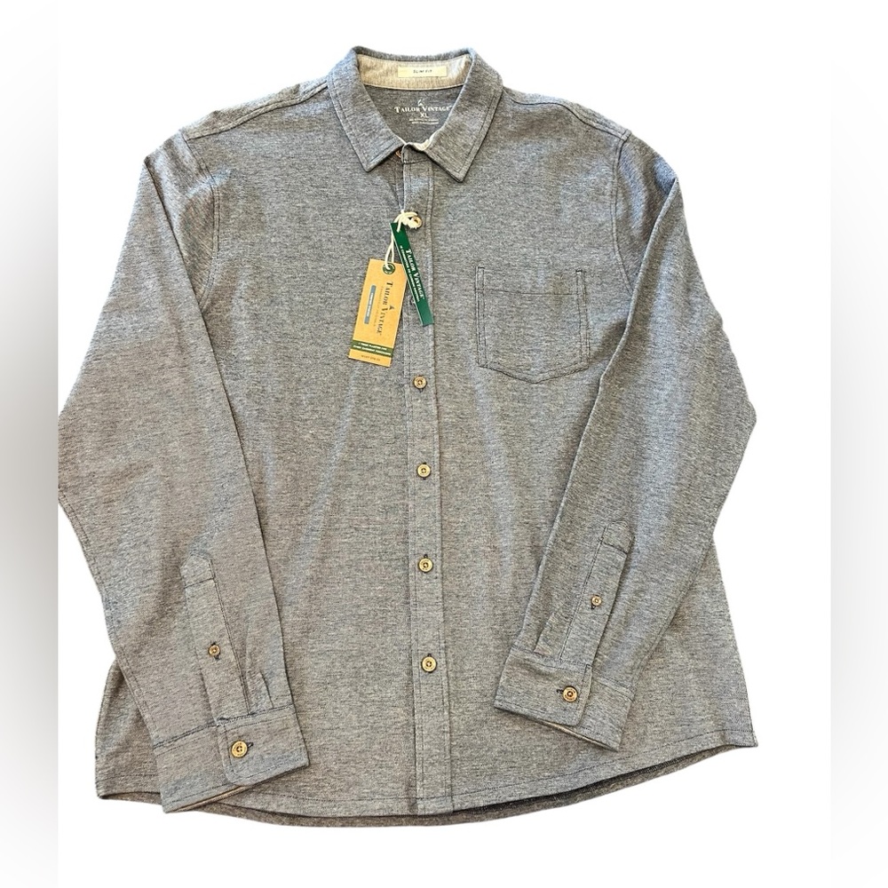 Tailor Vintage Shirt NWT Size XL Birdeye Long Sleeve Button Up